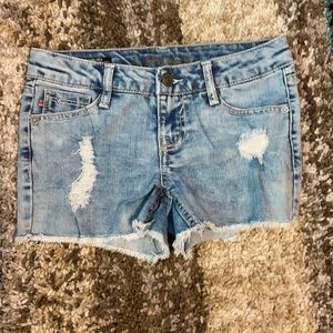 Girls Distressed Denim Shorts Sz 10